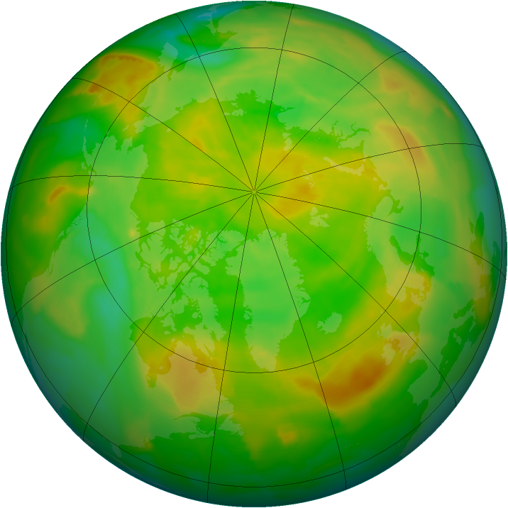 Arctic ozone map for 14 June 2013